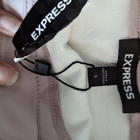 Express Pink Faux Leather Skirt Size 8 - Picture 2 of 5